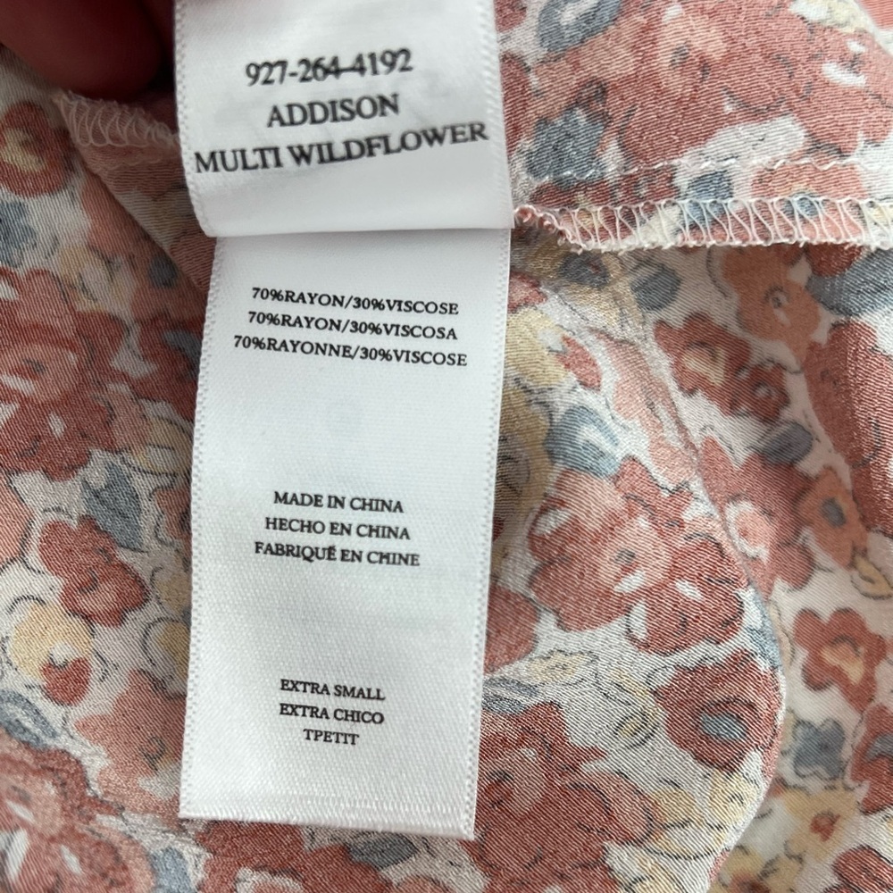 Rails Addison Floral Wildflower Pink Orange Ruffled Mini Skirt XS Extra Small - Picture 12 of 14
